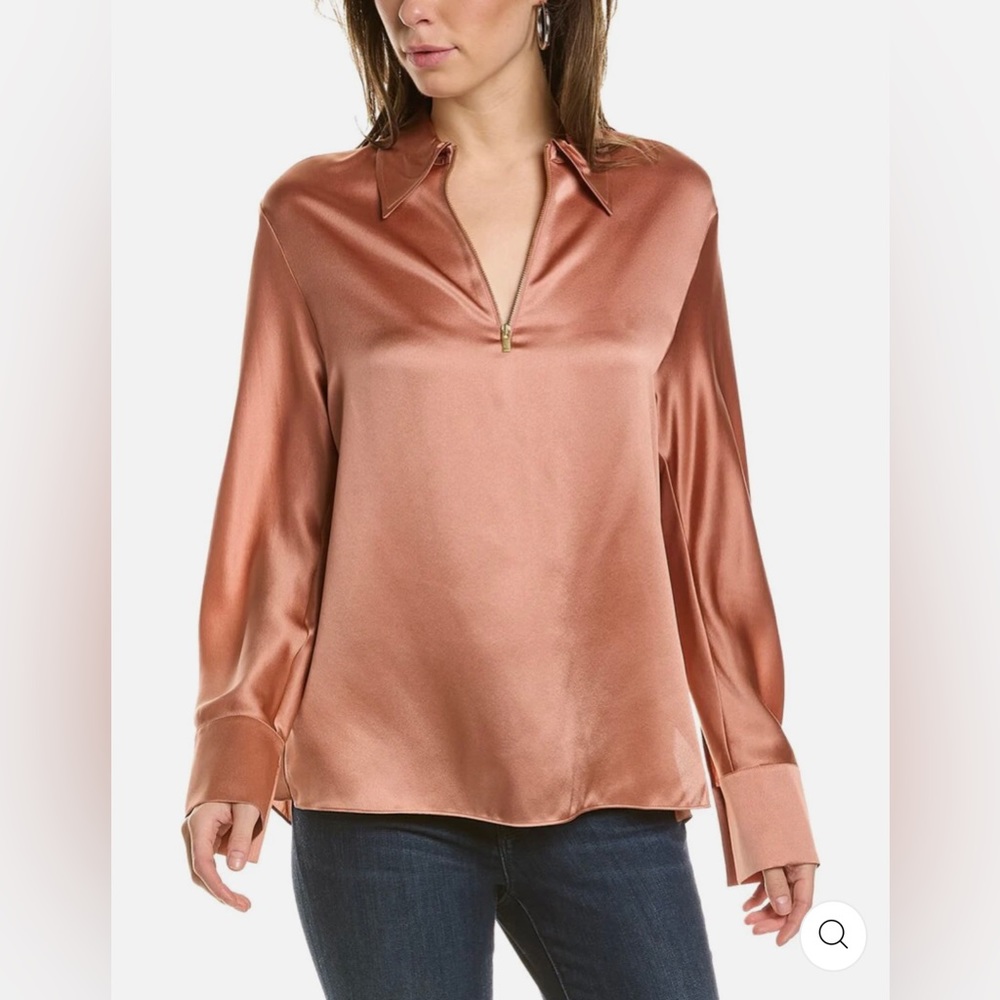 Vince Long sleeve 100% Silk Blouse - Picture 2 of 10